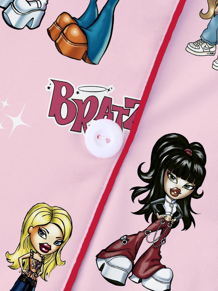 Y2K pajamas,doll pajamas,Autumn Winter Women's Pajamas Set, Cute Elegant Long Sleeve Top & Pants, Fitted Home Wear, All over Graphic Pattern, Moderate Fabric