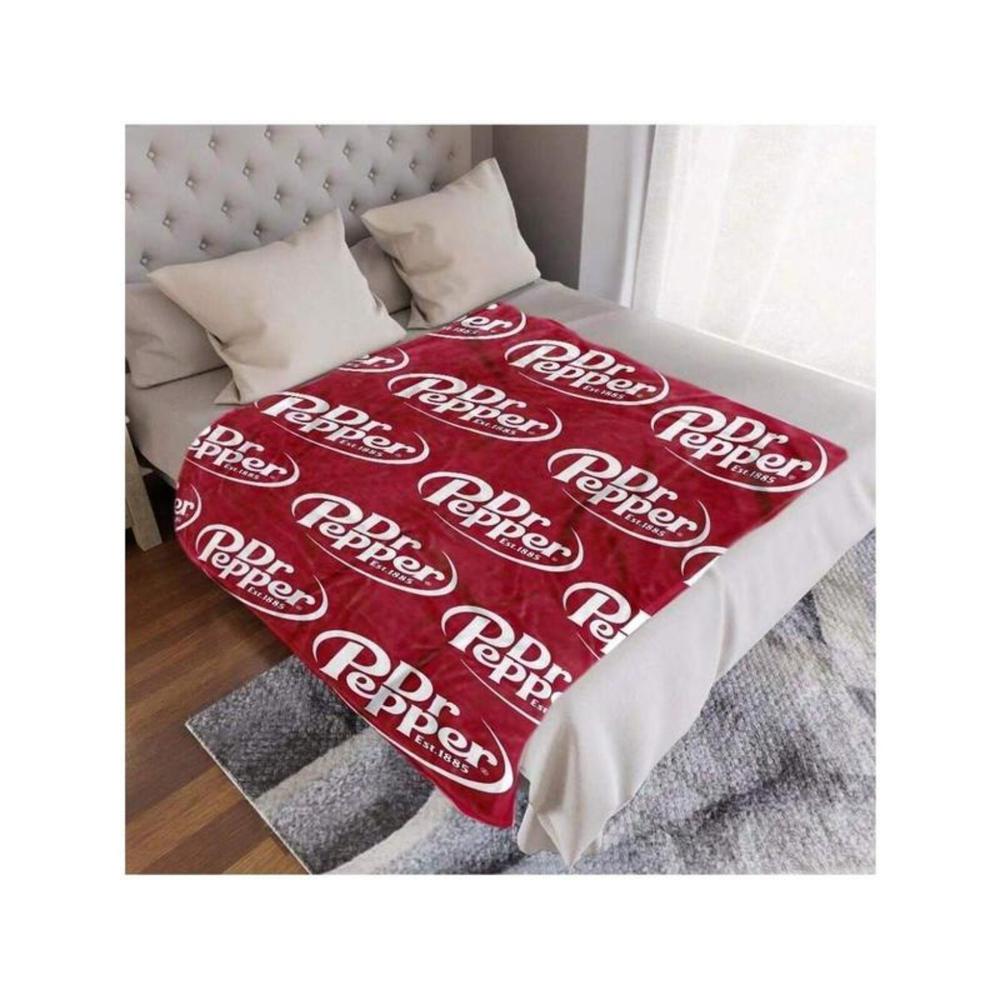 Soft Funny Throw Blanket Flannel Versatile For Sofa,Bed,Office,Camping Cozy Nap Blanket With Dr. Pepper