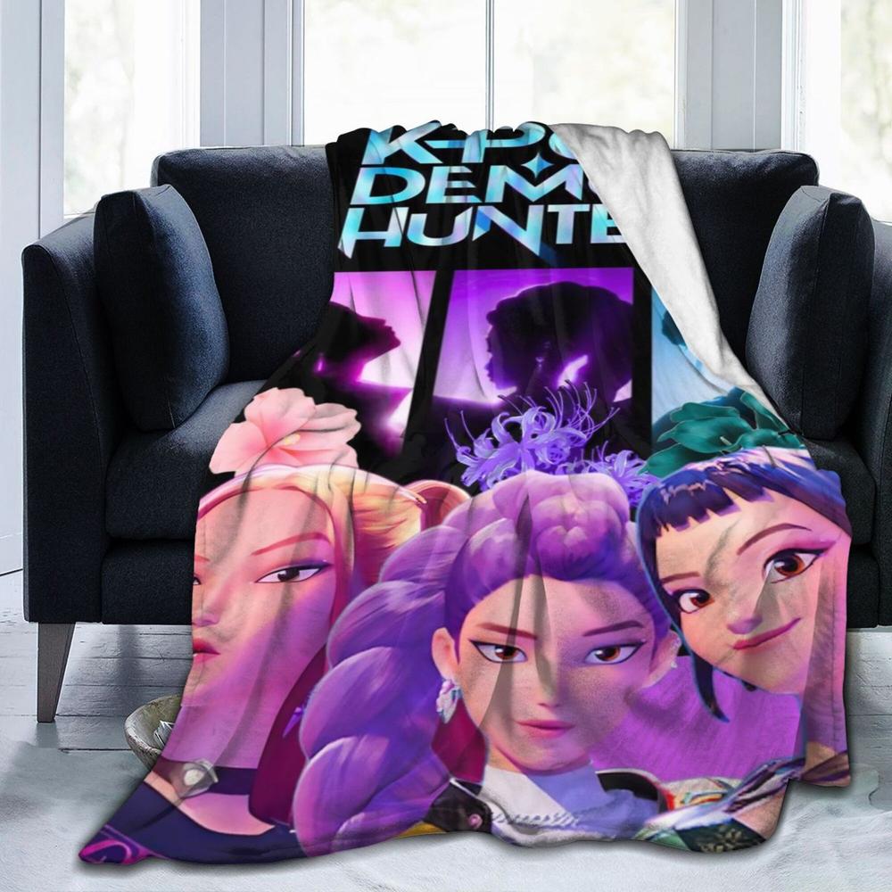 K-Pop Demon Hunter Blanket Throw Bedding Room Decor Flannel Blankets For Bed Sofa