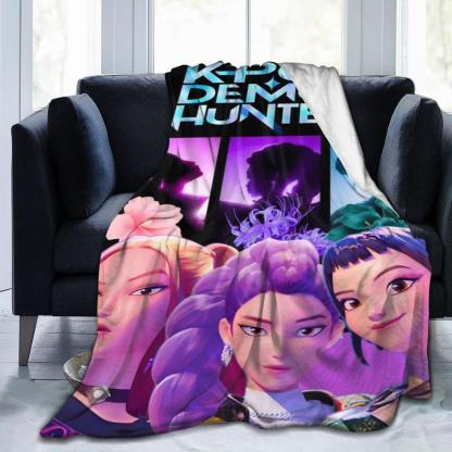 K-Pop Demon Hunter Blanket Throw Bedding Room Decor Flannel Blankets For Bed Sofa