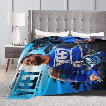 Soft Funny Throw Blanket Jey Wresting USO Flannel Novelty Blanket,Luxury Fleece For Couch Bed Sofa Sleeping,Men Lightweight Warm Plush Air Condition Blankets