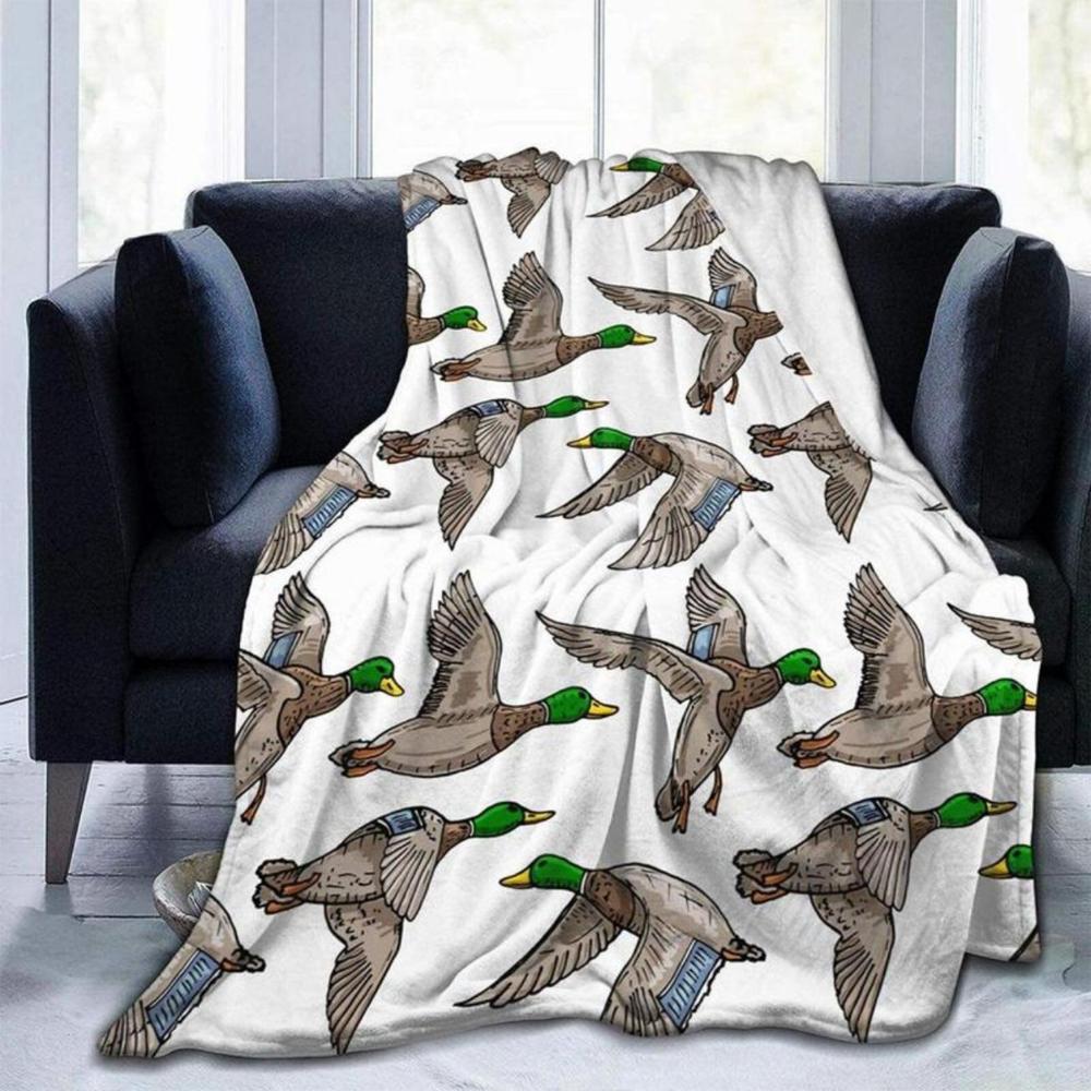 Soft Funny Throw Blanket Cartoon Duck Pattern Blanket Comfortable Warm Throw,Air-conditioned Room,Warm Nap For Home Office Travel Camping