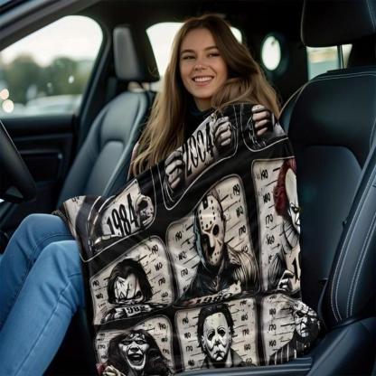 Soft Funny Throw Blanket Horror Icons Flannel Fleece - Cozy Fuzzy Plush Comfy All-Season Sofa Bedroom Dorm Couch Office Car Travel Home Bedding,Comfortable Movie Decor Blanket Men Women Boys Girls Halloween Birthday Fan Gifts