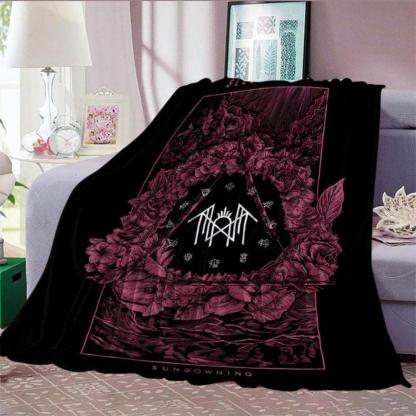 Soft Funny Throw Blanket Sleep Token Pattern Flannel Blanket,Warm,Air-Conditioned Room Warm Nap Blanket For Home & Office,Mother'S Day Gifts