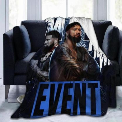 Soft Funny Throw Blanket Jey Wresting USO Flannel Novelty Blanket,Luxury Fleece For Couch Bed Sofa Sleeping,Men Lightweight Warm Plush Air Condition Blankets
