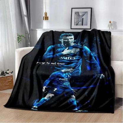 Soft Funny Throw Blanket Print Football Star Cr7 Plush Blanket,Flannel Blanket For Living Room Bedroom Bed Sofa Picnic Cover C-Ristiano Ronaldo Blankets