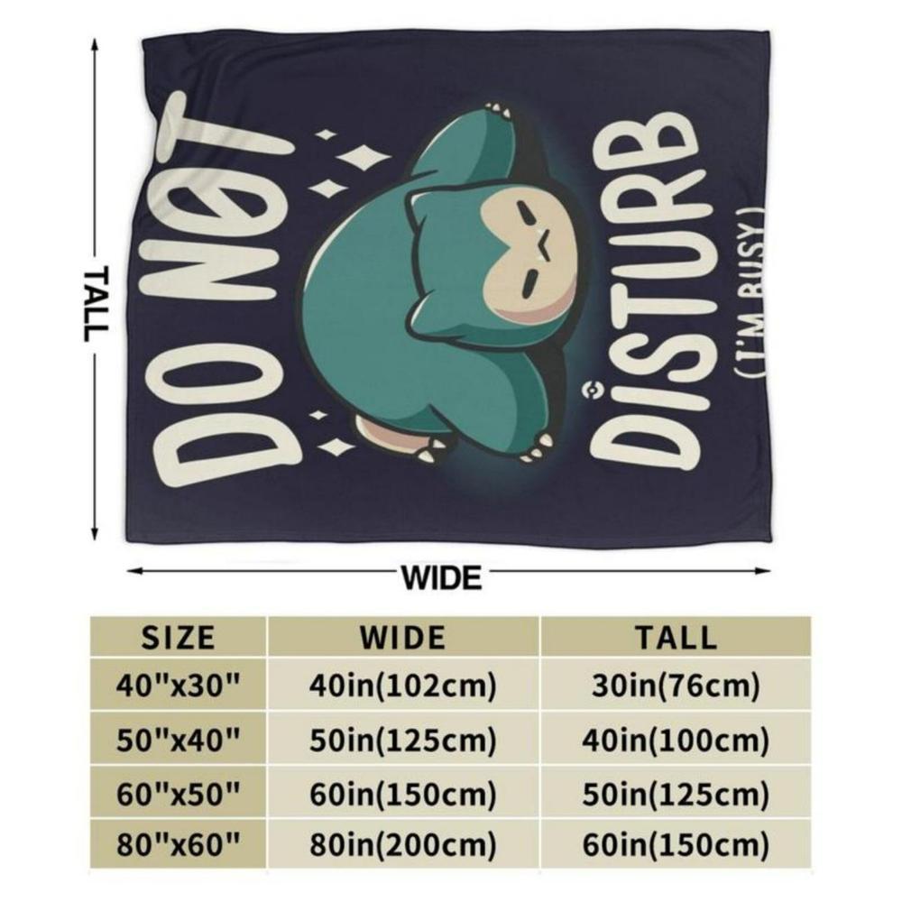 Soft Funny Throw Blanket Snorlax Cartoon,Super Cozy Flannel Fleece Picnic Blanket For Boys Girls Adults,Warm Plush Blankets For Couch Sofa Bed Living Room