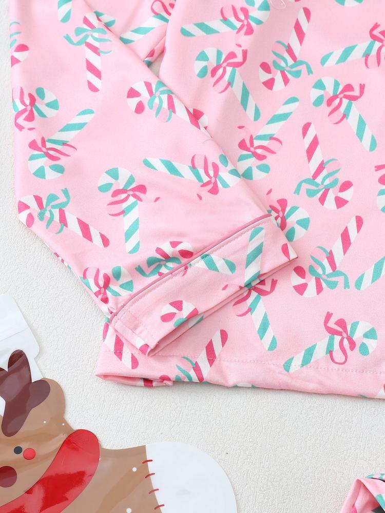 Women's Christmas Pajama Set, Elegant Long Sleeve Top & Pants, Comfortable Home Wear, Fall Winter, Gift Idea