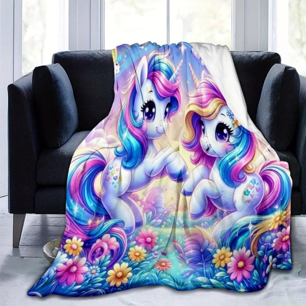 Soft Funny Throw Blanket Cozy Unicorn Flannel ,Warm,and Versatile For Couch,Bed,Office,or Travel Perfect Gift For All Seasons