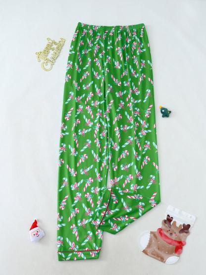Women's Christmas Pajama Set, Bowknot Design, Long Sleeve & Pants, Fitted Style, Fall Winter Home Wear, Cute Party