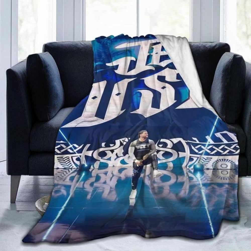 Soft Funny Throw Blanket Jey Wresting USO Flannel Novelty Blanket,Luxury Fleece For Couch Bed Sofa Sleeping,Men Lightweight Warm Plush Air Condition Blankets