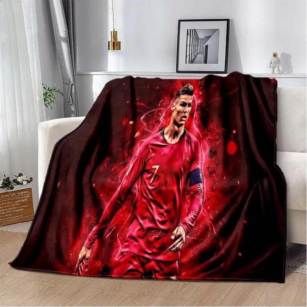 Soft Funny Throw Blanket Print Football Star Cr7 Plush Blanket,Flannel Blanket For Living Room Bedroom Bed Sofa Picnic Cover C-Ristiano Ronaldo Blankets