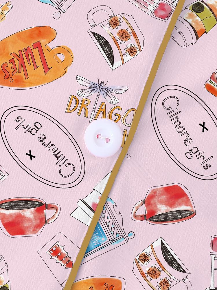 Autumn Winter Women's Pajamas Set, Gilmore Girls Comfortable Sleepwear, Cute Elegant Long Sleeve Pants Two-Piece