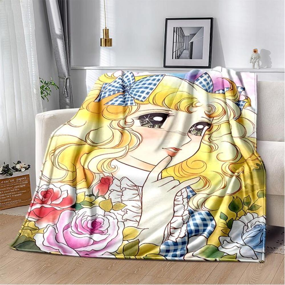 Soft Funny Throw Blanket Candy Candy Girl Cartoon Anime Plush Flannel Blanket For Living Room Bedroom Sofa Kid'S Gift