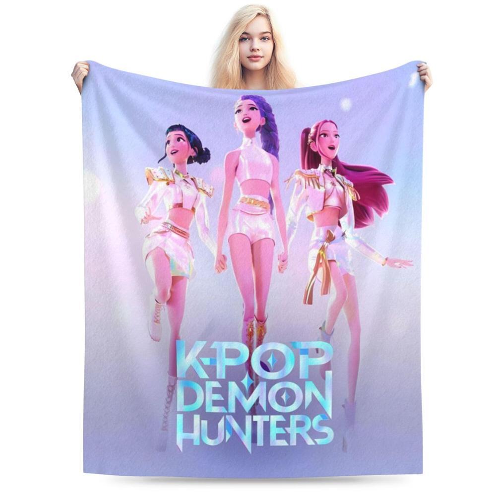 K-Pop Demon Hunter Blanket Throw Bedding Room Decor Flannel Blankets For Bed Sofa