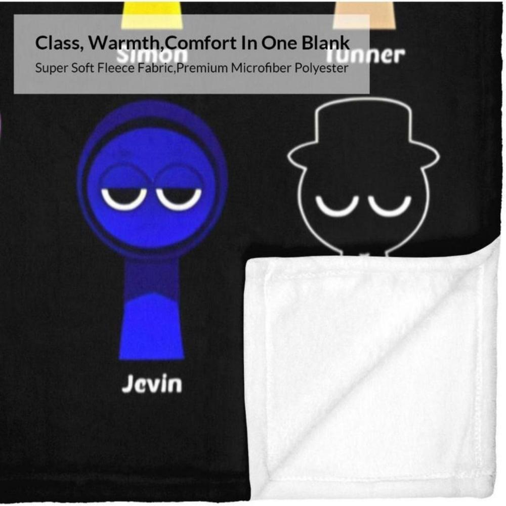 Soft Funny Throw Blanket Incredibox Sprunki Printed Flannel Blanket - Travel Comfort Office Bed Camping Multifunctional Flannel Blanket Gift