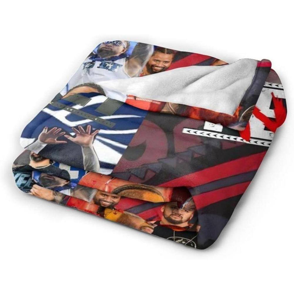 Soft Funny Throw Blanket Jey Wresting USO Flannel Novelty Blanket,Luxury Fleece For Couch Bed Sofa Sleeping,Men Lightweight Warm Plush Air Condition Blankets