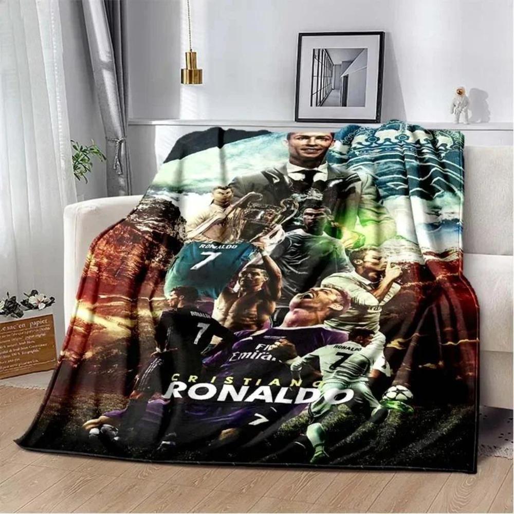 Soft Funny Throw Blanket Print Football Star Cr7 Plush Blanket,Flannel Blanket For Living Room Bedroom Bed Sofa Picnic Cover C-Ristiano Ronaldo Blankets