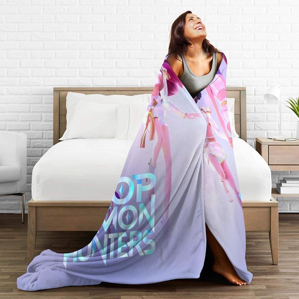 K-Pop Demon Hunter Blanket Throw Bedding Room Decor Flannel Blankets For Bed Sofa