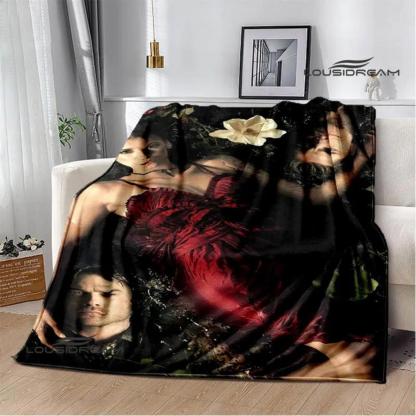 Soft Funny Throw Blanket The Vampire Diaries Damon Salvatore Printed Blanket Warm Flannel Blankets And Comfortable Blanket Bed Linings Birthday Gift