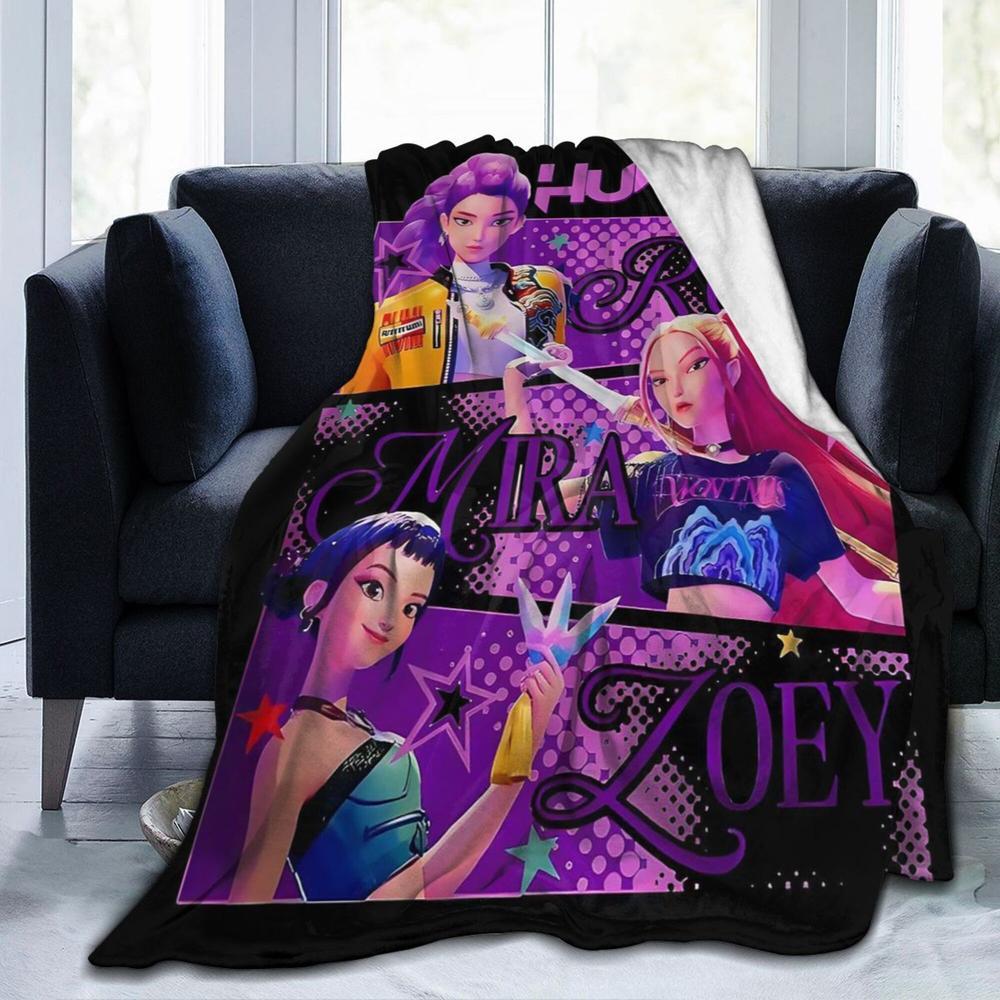K-Pop Demon Hunter Blanket Throw Bedding Room Decor Flannel Blankets For Bed Sofa