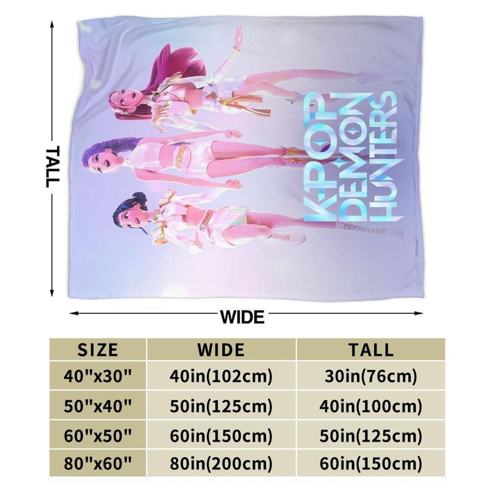 K-Pop Demon Hunter Blanket Throw Bedding Room Decor Flannel Blankets For Bed Sofa