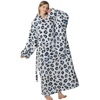 Oversized Wearable Blanket Hoodie – Cozy Fleece Hooded Sweatshirt with Pocket, Unisex Lounge & Sleepwear