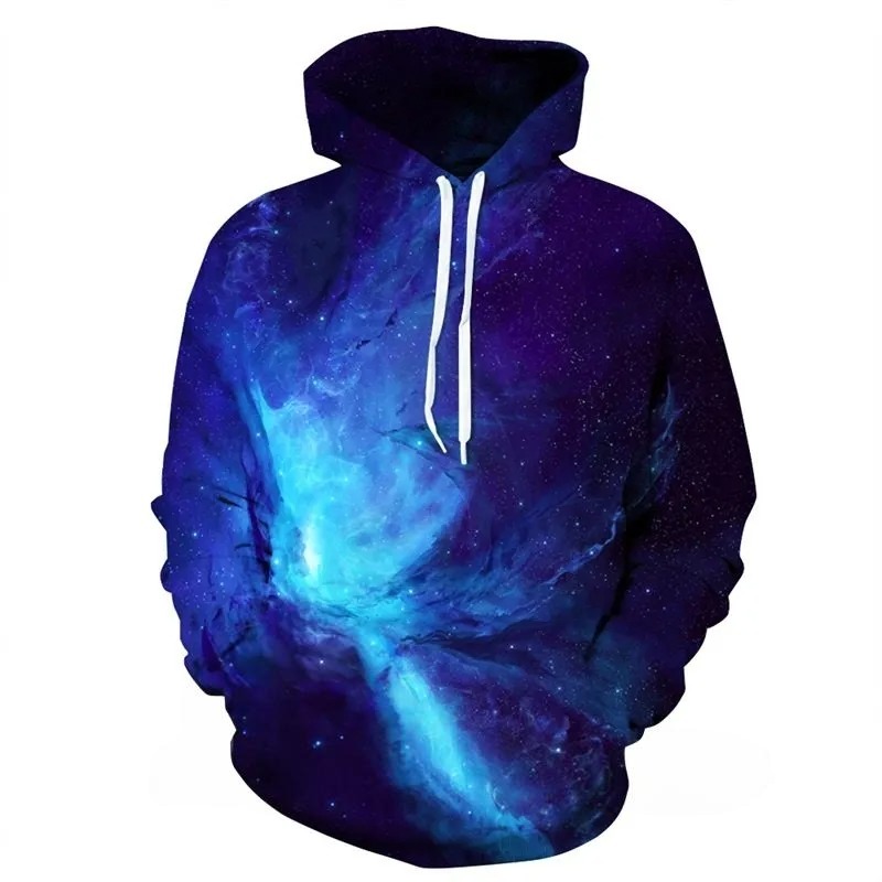 Blue Sky Galaxy Long Sleeve 3D Pattern Hoodie
