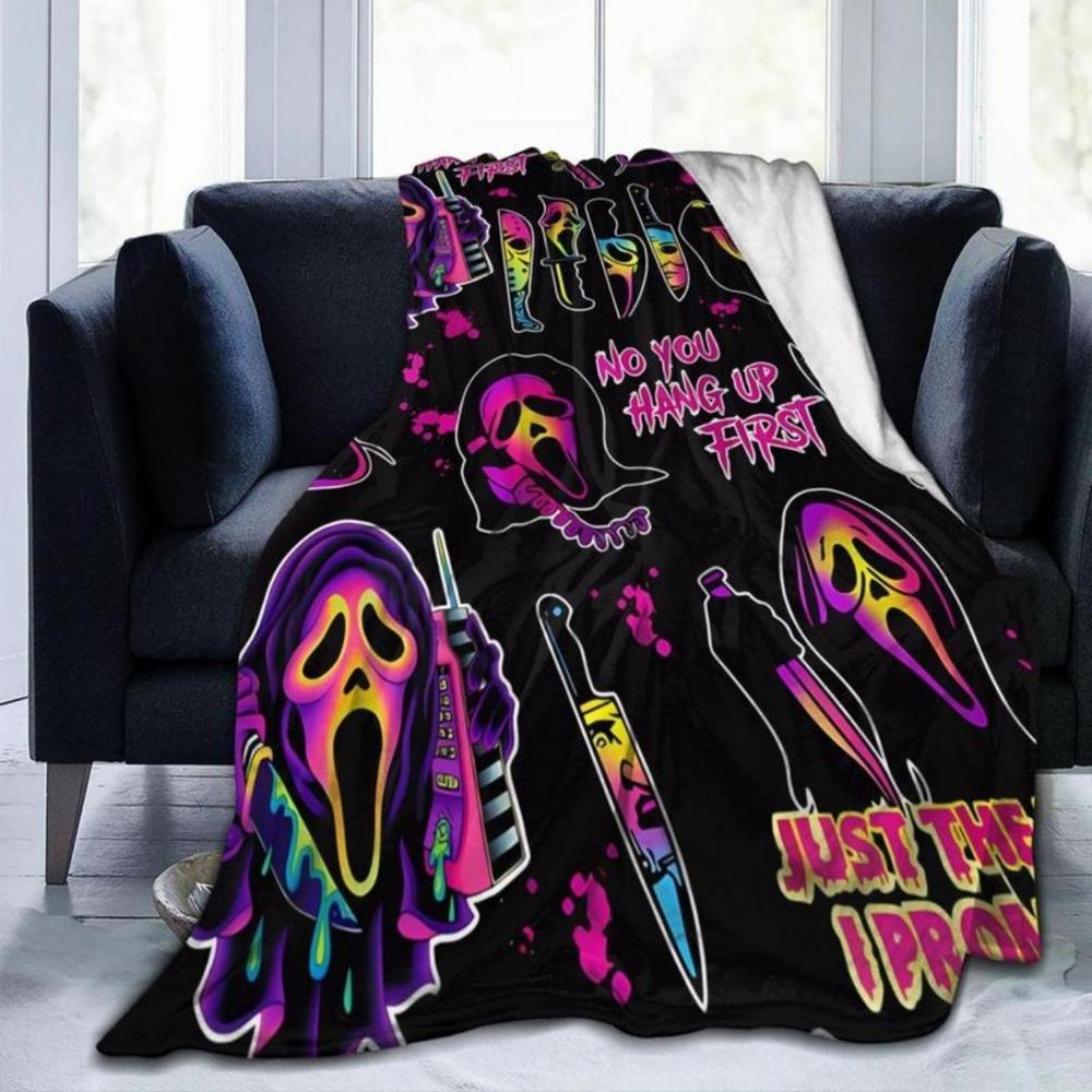 Soft Funny Throw Blanket Ghostface Blanket No You Hang Up Horror Movie