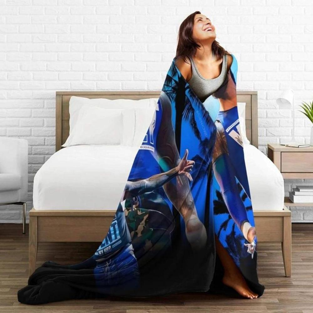 Soft Funny Throw Blanket Jey Wresting USO Flannel Novelty Blanket,Luxury Fleece For Couch Bed Sofa Sleeping,Men Lightweight Warm Plush Air Condition Blankets
