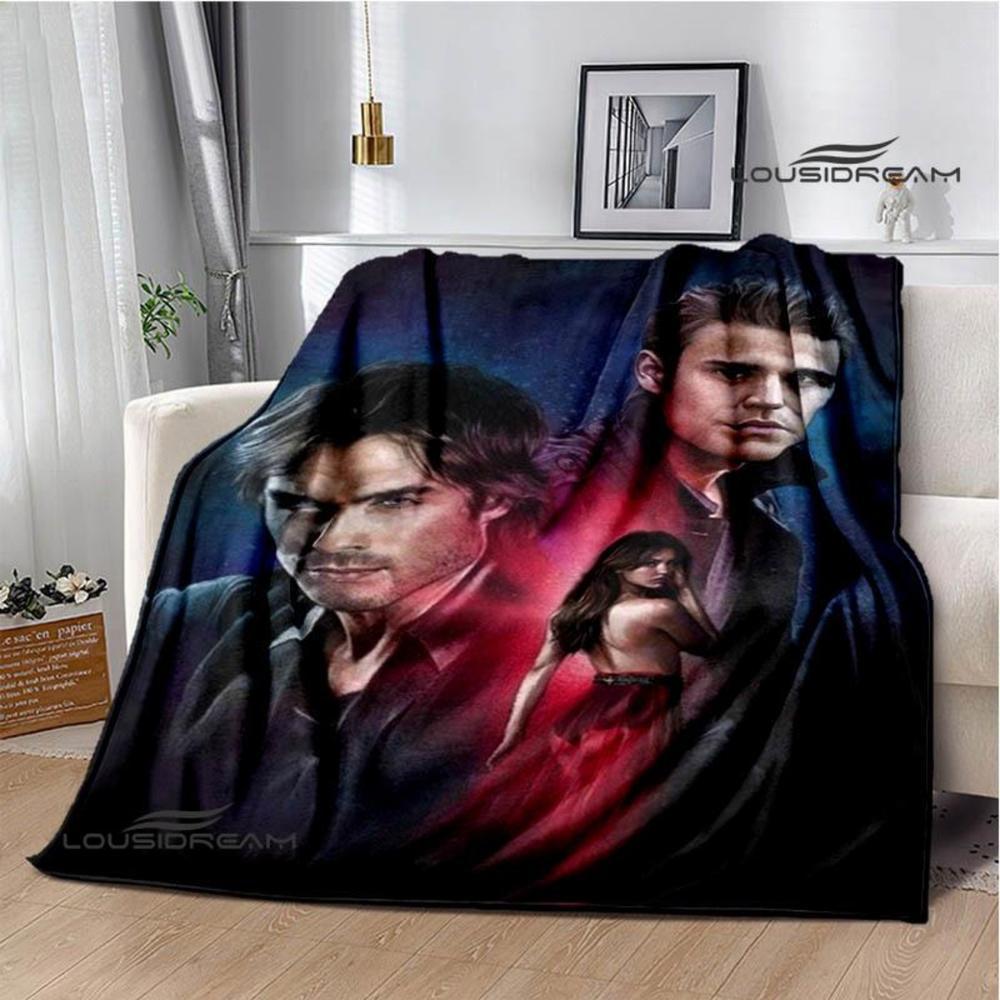 Soft Funny Throw Blanket The Vampire Diaries Damon Salvatore Printed Blanket Warm Flannel Blankets And Comfortable Blanket Bed Linings Birthday Gift