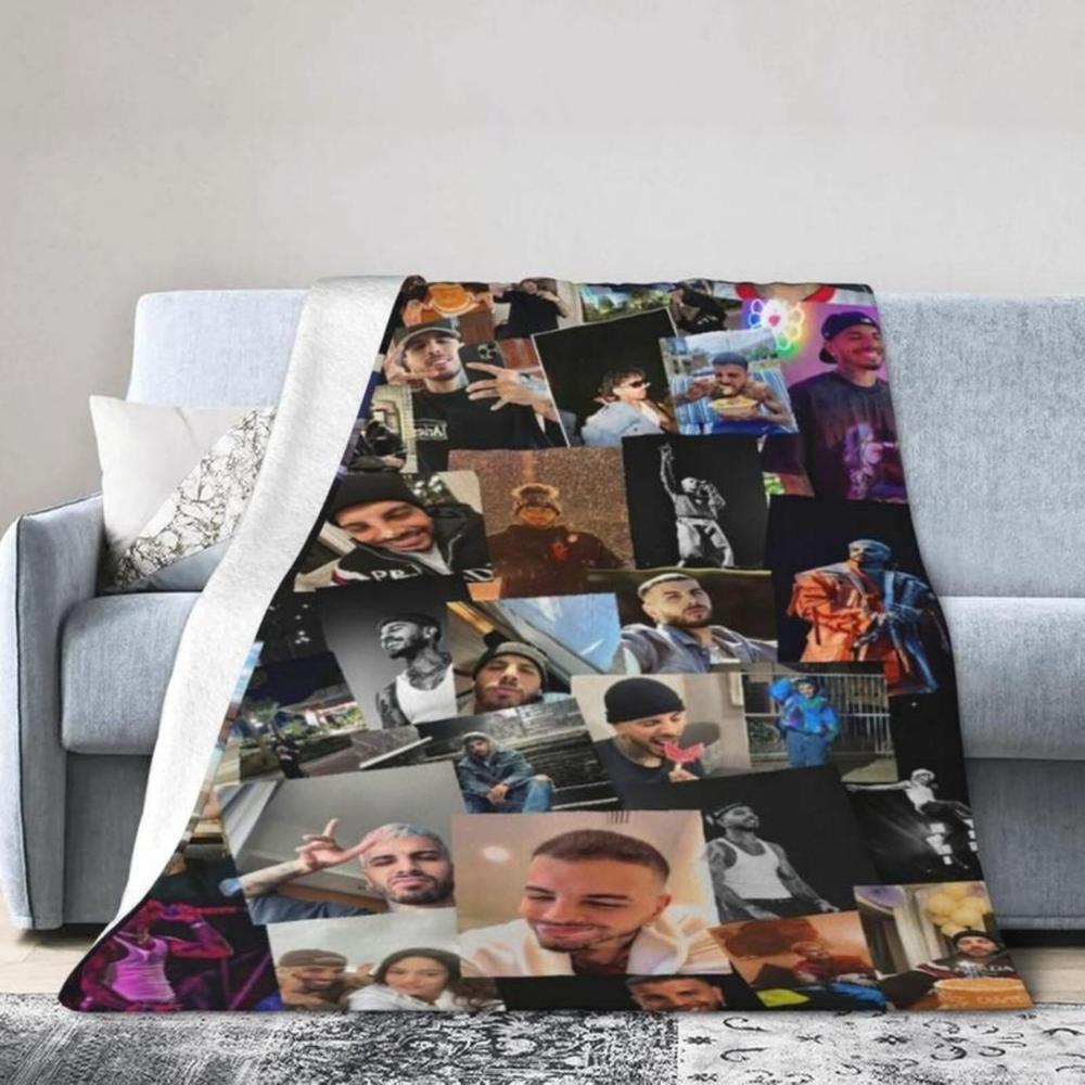 Soft Funny Throw Blanket Rauw Music Alejandro Flanne For Adults,Ultra- Warm Casual Plush Fuzzy Blankets And Throws For Sofa Suitable For Office
