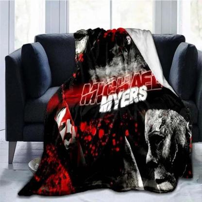 Soft Funny Throw Blanket Michael Myers Blanket Super Plush Flannel Blanket Living Room Bedroom Sofa Blankets For Beds