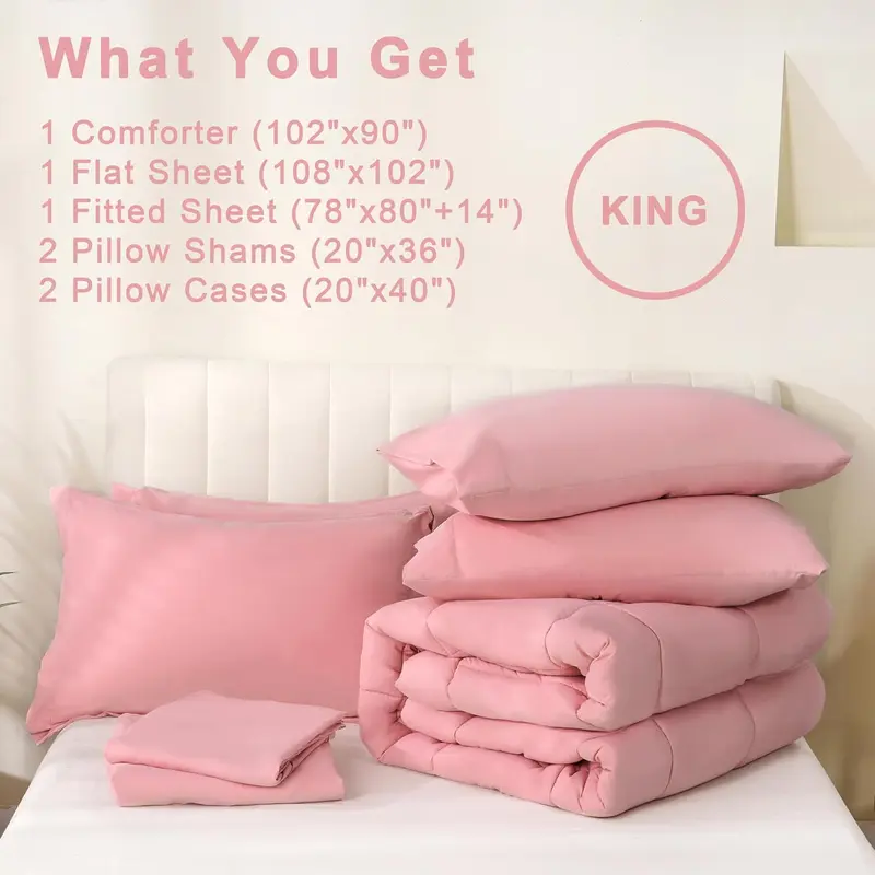 Print-Aura 7-Piece All-Season Comforter Set