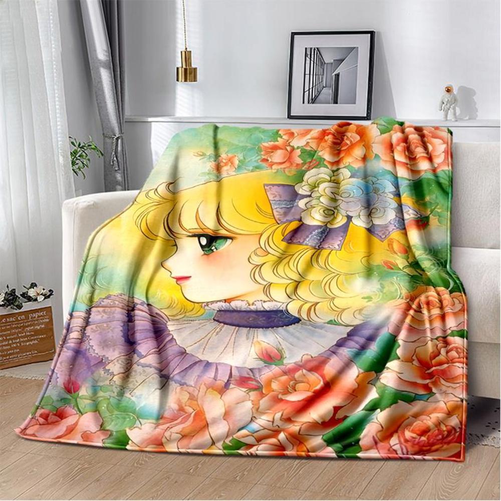 Soft Funny Throw Blanket Candy Candy Girl Cartoon Anime Plush Flannel 
