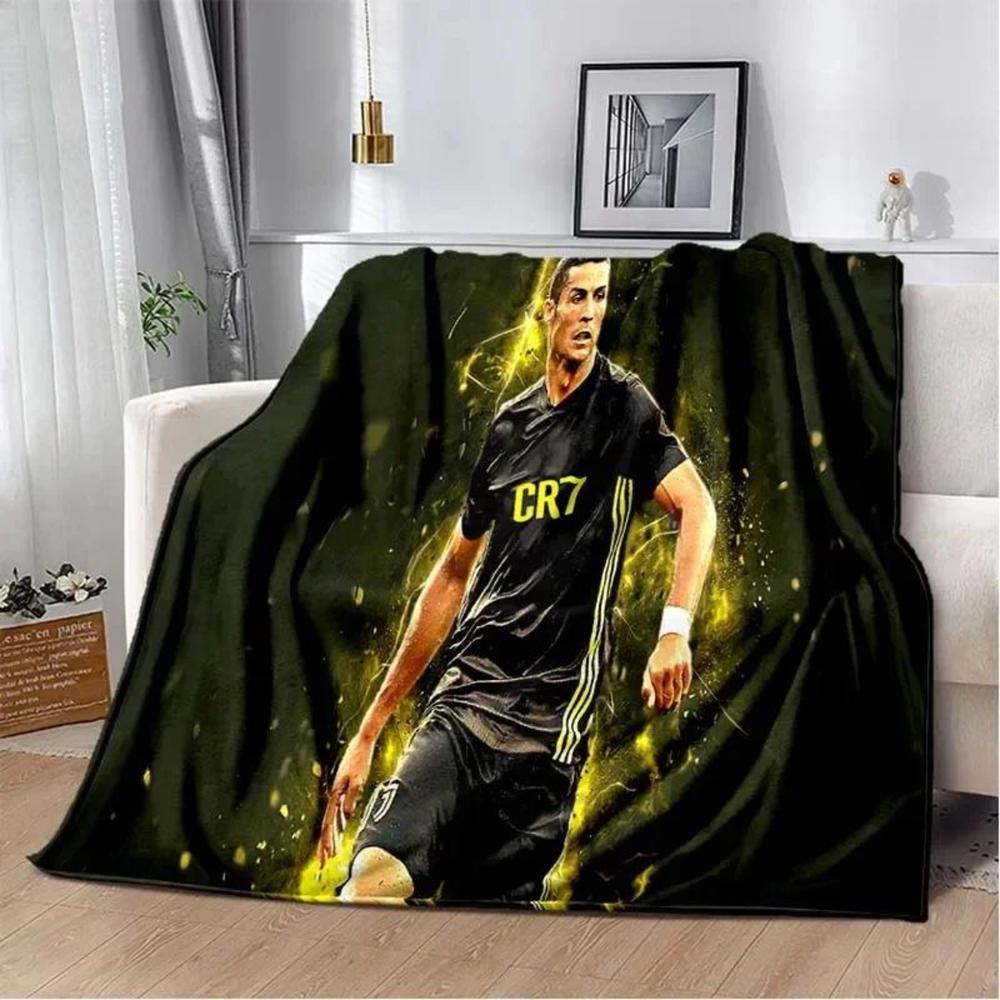 Soft Funny Throw Blanket Print Football Star Cr7 Plush Blanket,Flannel Blanket For Living Room Bedroom Bed Sofa Picnic Cover C-Ristiano Ronaldo Blankets