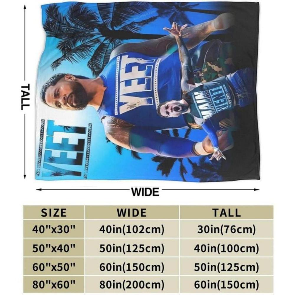 Soft Funny Throw Blanket Jey Wresting USO Flannel Novelty Blanket,Luxury Fleece For Couch Bed Sofa Sleeping,Men Lightweight Warm Plush Air Condition Blankets