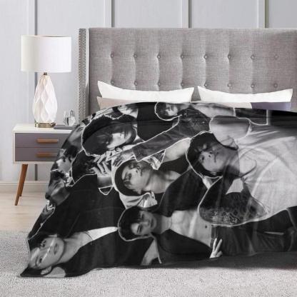 Soft Funny Throw Blanket Cute Blanket Jungkooks Throw Flannel Blankets For Bed Sofa Couch Living Room Warm Fleece Air Conditioner Quilt Gifts