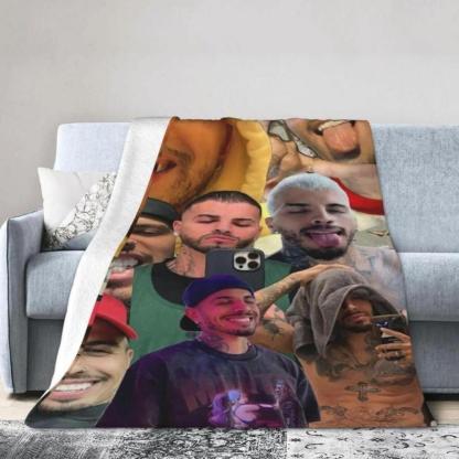 Soft Funny Throw Blanket Rauw Music Alejandro Flanne For Adults,Ultra- Warm Casual Plush Fuzzy Blankets And Throws For Sofa Suitable For Office