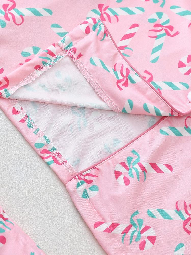 Women's Christmas Pajama Set, Elegant Long Sleeve Top & Pants, Comfortable Home Wear, Fall Winter, Gift Idea