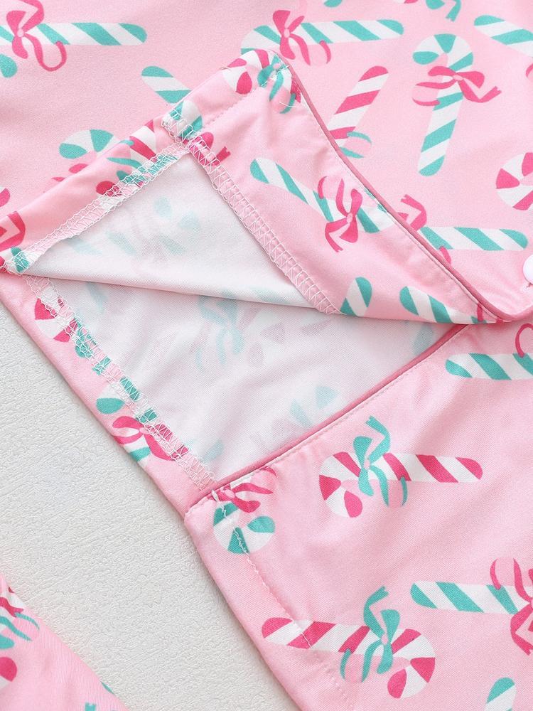 Women's Christmas Pajama Set, Elegant Long Sleeve Top & Pants, Comfortable Home Wear, Fall Winter, Gift Idea