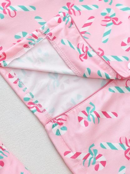 Women's Christmas Pajama Set, Elegant Long Sleeve Top & Pants, Comfortable Home Wear, Fall Winter, Gift Idea