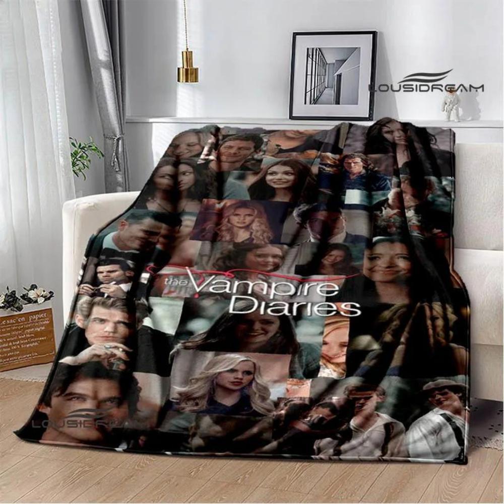 Soft Funny Throw Blanket The Vampire Diaries Damon Salvatore Printed Blanket Warm Flannel Blankets And Comfortable Blanket Bed Linings Birthday Gift