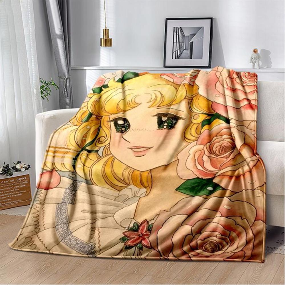 Soft Funny Throw Blanket Candy Candy Girl Cartoon Anime Plush Flannel Blanket For Living Room Bedroom Sofa Kid'S Gift