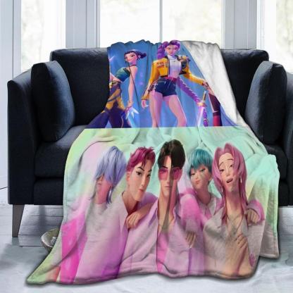 K-Pop Demon Hunter Blanket Throw Bedding Room Decor Flannel Blankets For Bed Sofa