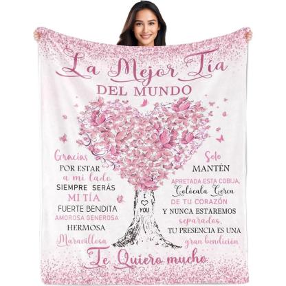 Soft Funny Throw Blanket Regalos Para Mama,Mexican Mom Gifts,Regalos Para Mama En Espa帽ol,Gifts For Mom In Spanish,The Best Mom Gifts Blanket,Mom Birthday Gifts,Mama Gifts,Mom Gifts From Daughters/Son