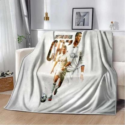 Soft Funny Throw Blanket Print Football Star Cr7 Plush Blanket,Flannel Blanket For Living Room Bedroom Bed Sofa Picnic Cover C-Ristiano Ronaldo Blankets