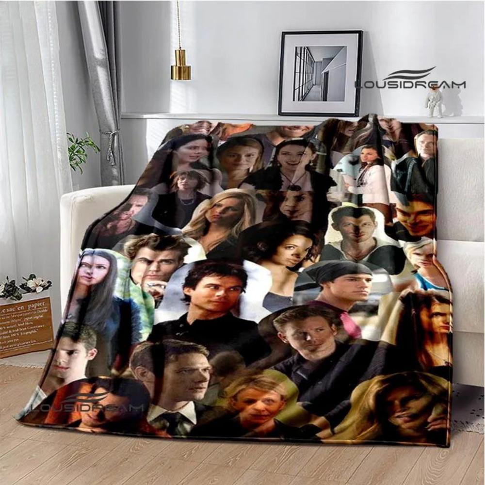 Soft Funny Throw Blanket The Vampire Diaries Damon Salvatore Printed Blanket Warm Flannel Blankets And Comfortable Blanket Bed Linings Birthday Gift