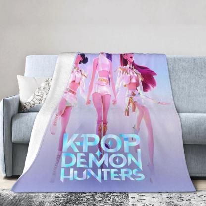 K-Pop Demon Hunter Blanket Throw Bedding Room Decor Flannel Blankets For Bed Sofa