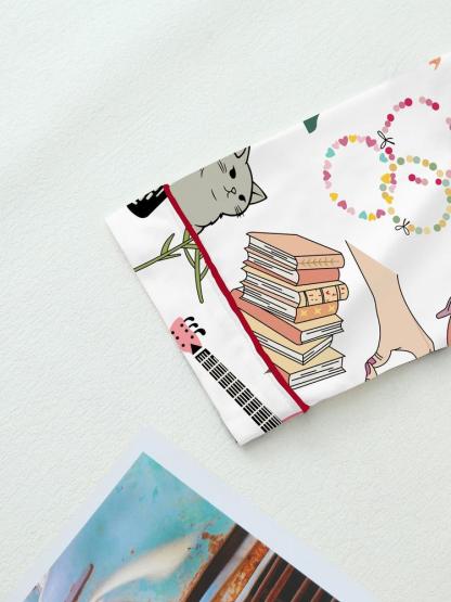 In my showgirl Women's Elegant Long Sleeve Pajama Set, Comfortable All over Print Sleepwear, Fitted Home Wear for Fall & Winter, Perfect Gift for Fans，cozy chic pajamas ,music Lovers